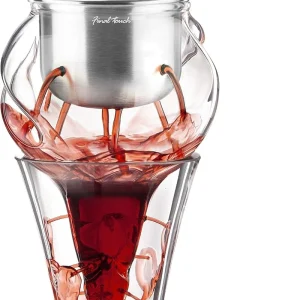 Aérateur carafe à vin en acier inoxydable énigmatique - oxygénation instantanée, 3 phases A-