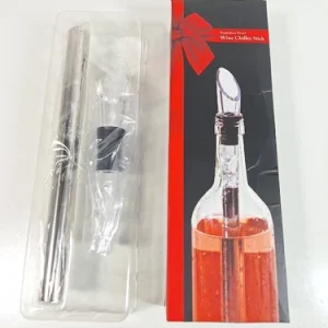 Bâton de Refroidisseur à Vin Acier Inoxydable Canne de Refroidissement Distributeur Aérateur de Vin + Bouchon-